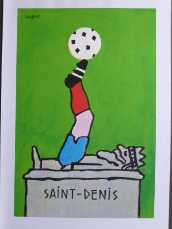Affiche Savignac - Saint Denis (coupe du monde de football) 1998