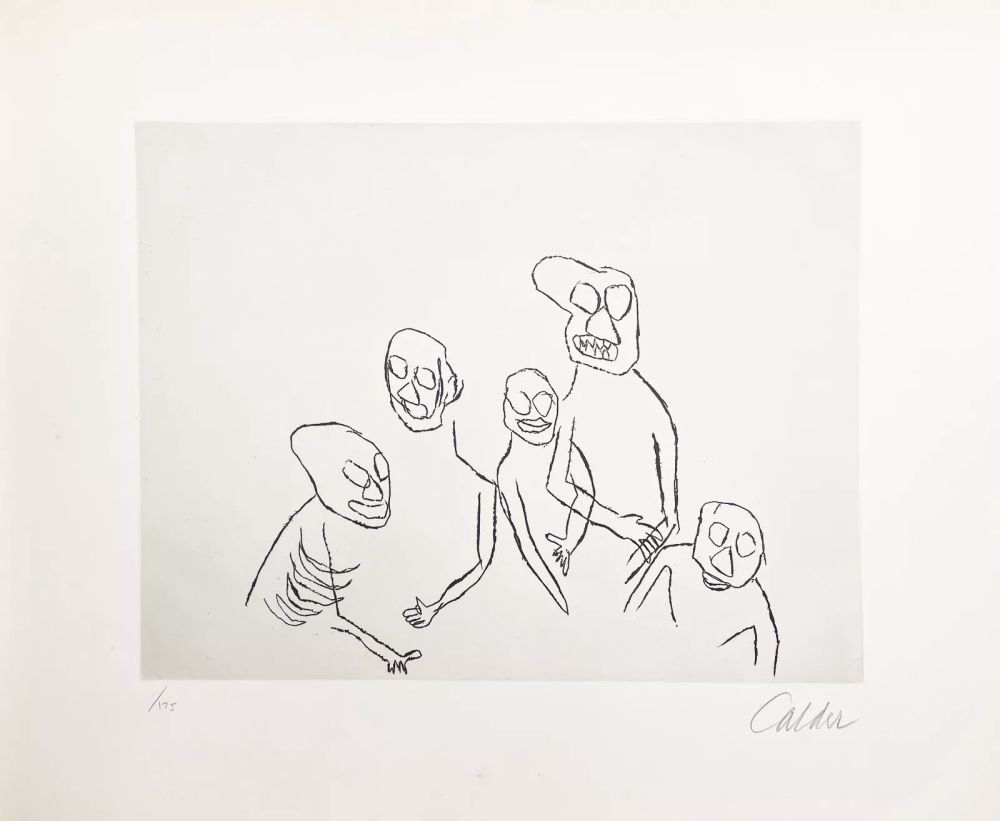 Gravure Calder - Santa Claus VI