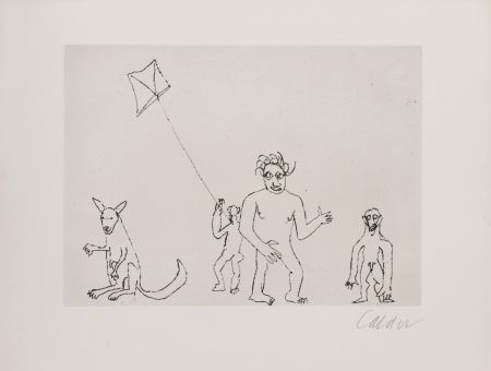 Gravure Calder - Santa Claus VII