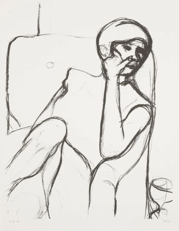 Lithographie Diebenkorn - Seated Woman in Arm Chair