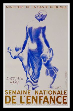 Lithographie Cappiello - Semaine Nationale de l'Enfance