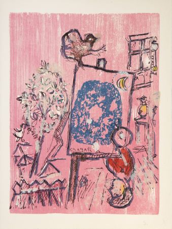 Gravure Sur Bois Chagall - Si Mon Soleil (Plate 6 From Poems)