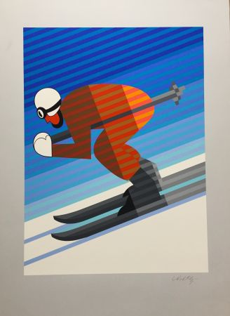 Sérigraphie Vasarely - Skier