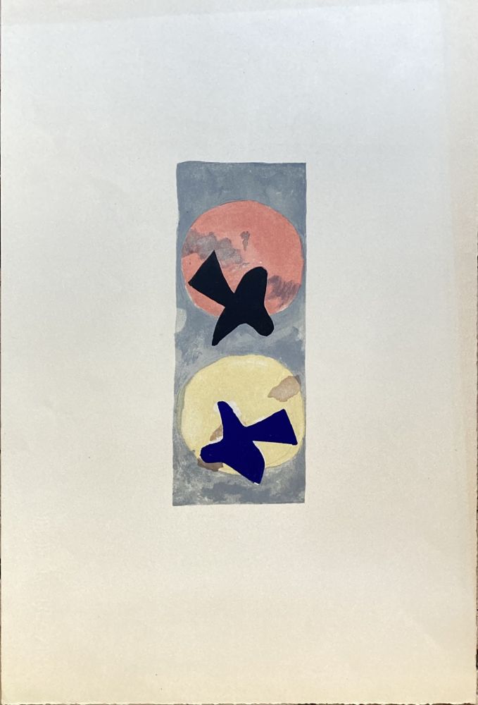 Lithographie Braque - Soleil et lune II