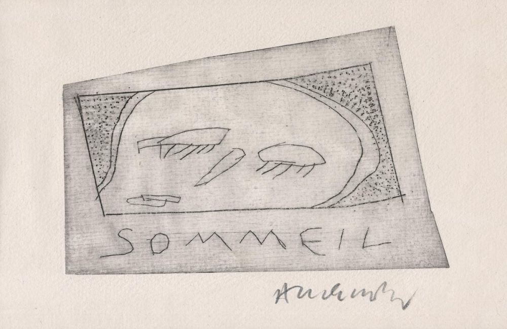 Gravure Alechinsky - Sommeil