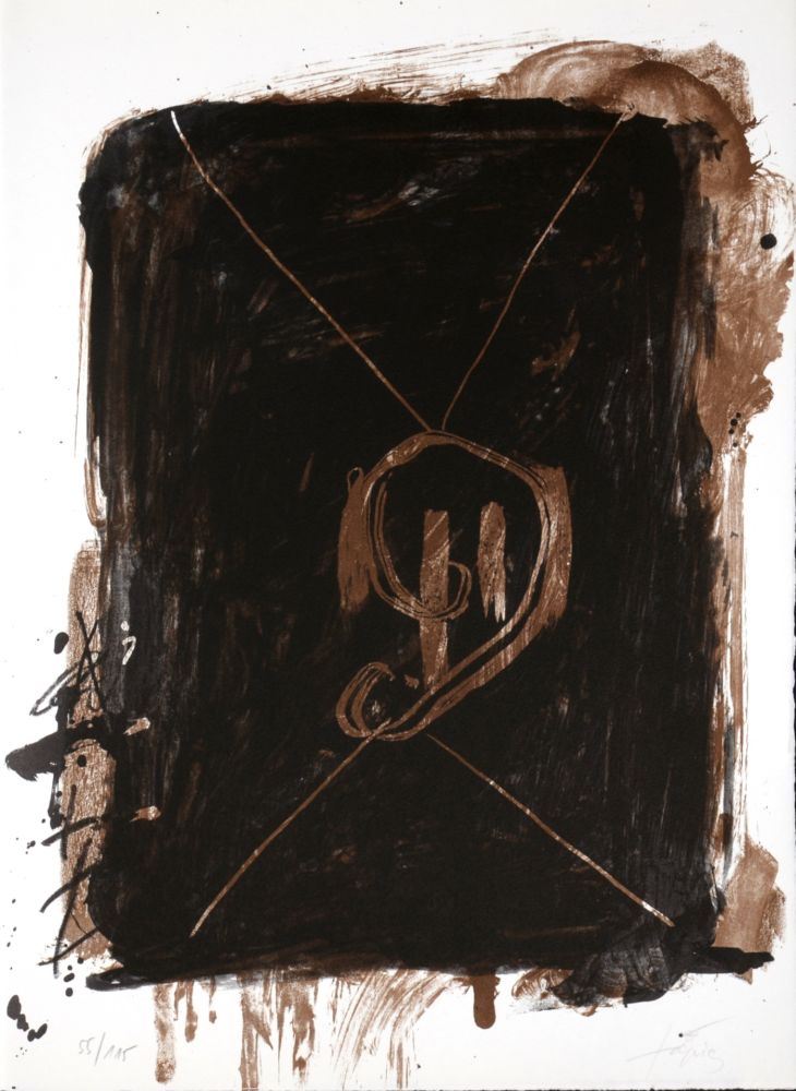 Lithographie Tàpies - Sonnet VII, 1978 - Hands-signed