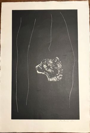 Lithographie Motherwell - Soot - Black Stone