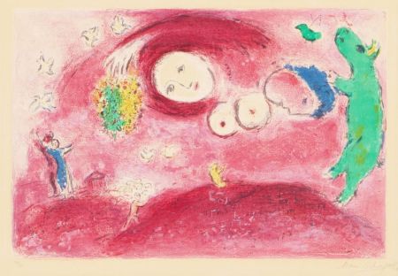 Lithographie Chagall - Springtime in the Meadow, from Daphnis and Chloe