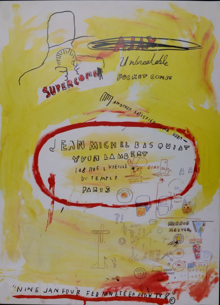 Lithographie Basquiat - Super Comb, 1988