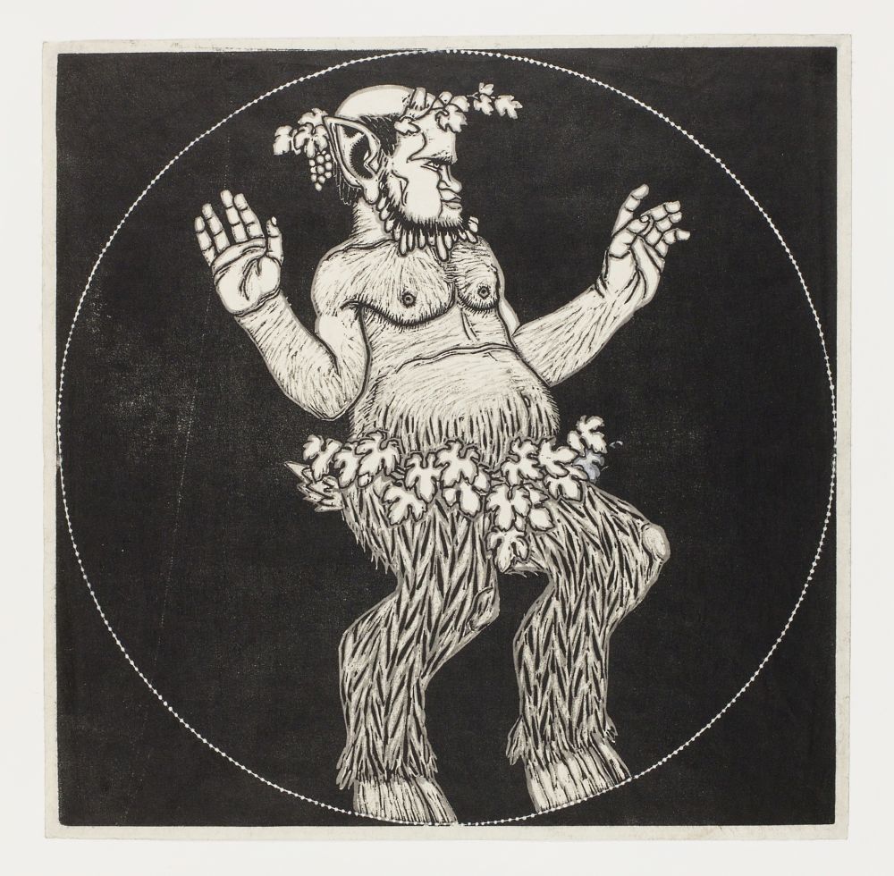 Gravure Sur Bois Löffler - Tanzender Faun (Dancing Faun)