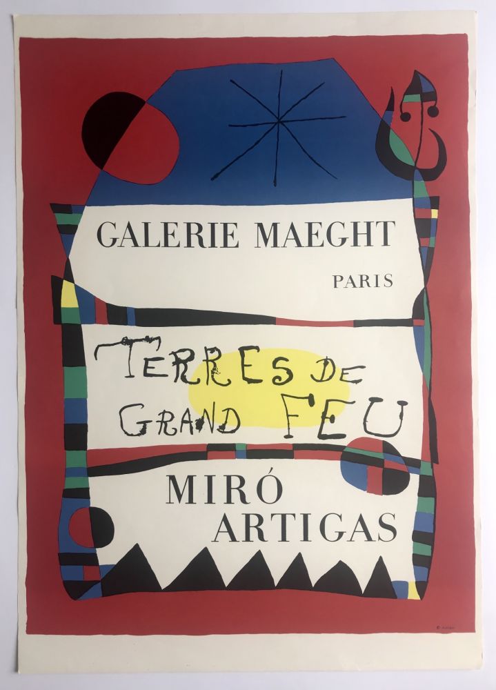 Affiche Miró -  Terres de grand feu / Galerie Maeght