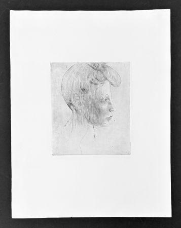 Gravure Picasso -  Tete de femme de profile (s.9757)