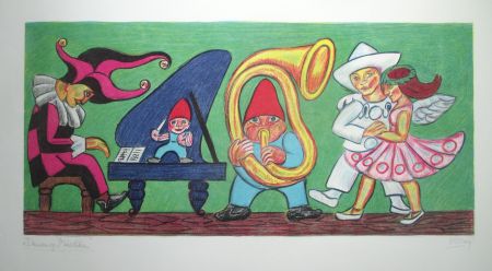 Lithographie Heerup - The Dance and the Music
