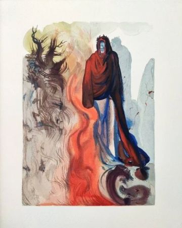 Gravure Sur Bois Dali - The Inferno, Canto 34 - Apparition de Dite