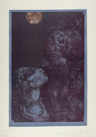 Lithographie Fuchs - The Kiss, Samson and Delilah, 1967 - Hand-signed