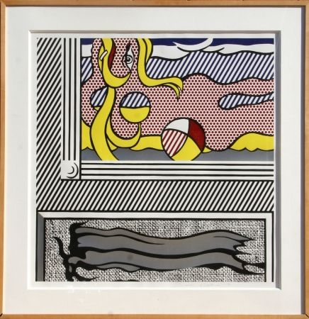 Gravure Sur Bois Lichtenstein - Two Paintings: Beach Ball 