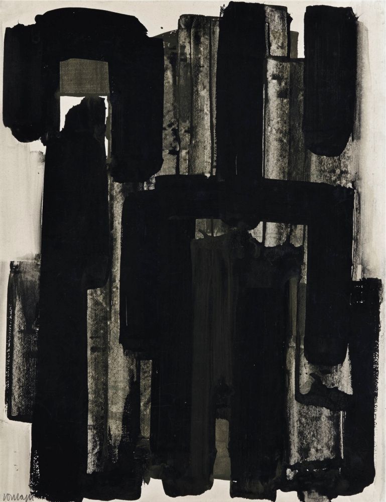 Aucune technique de Pierre Soulages, Untitled 1957 sur Amorosart