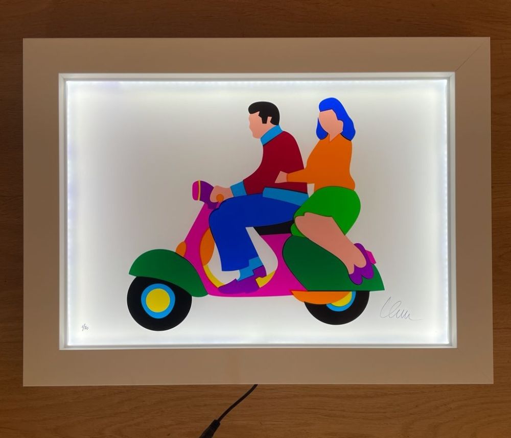 Sérigraphie Lodola - Vespa In Love (PVC)