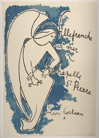 Lithographie Cocteau - Villefranche sur mer - Chapelle St. Pierre