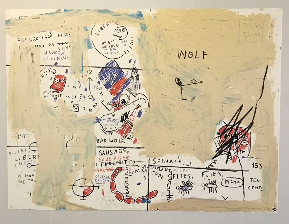 Sérigraphie Basquiat - Wolf Sausage