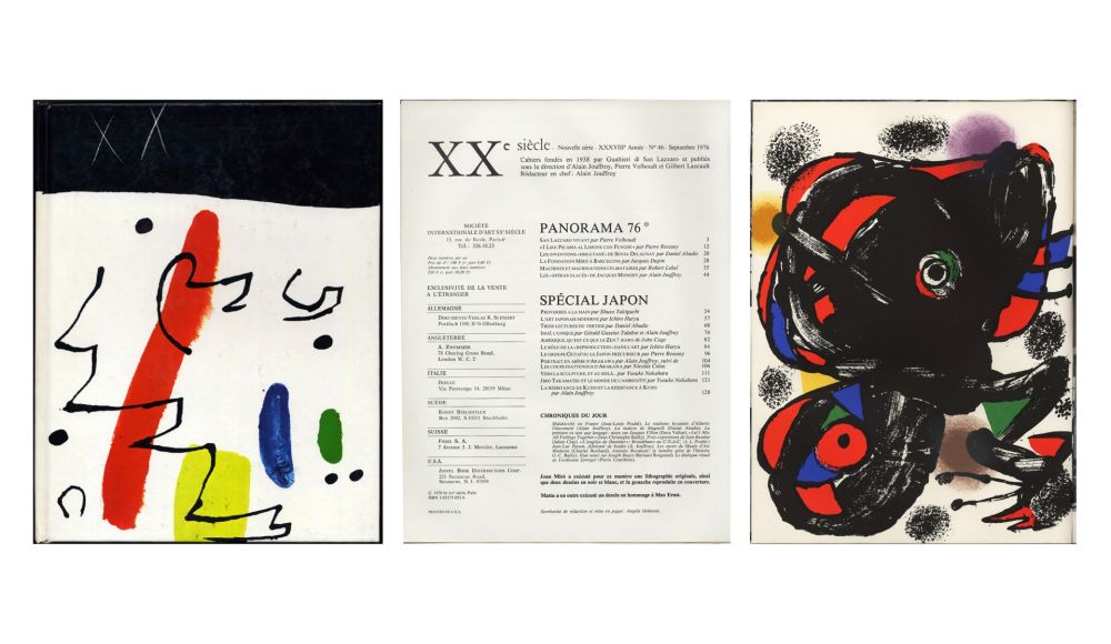 Livre Illustré Miró - XXe SIÈCLE (nouvelle série). n° XLVI (46). Panorama 76*. SPÉCIAL JAPON. XXXVIIIe année. Septembre 1976