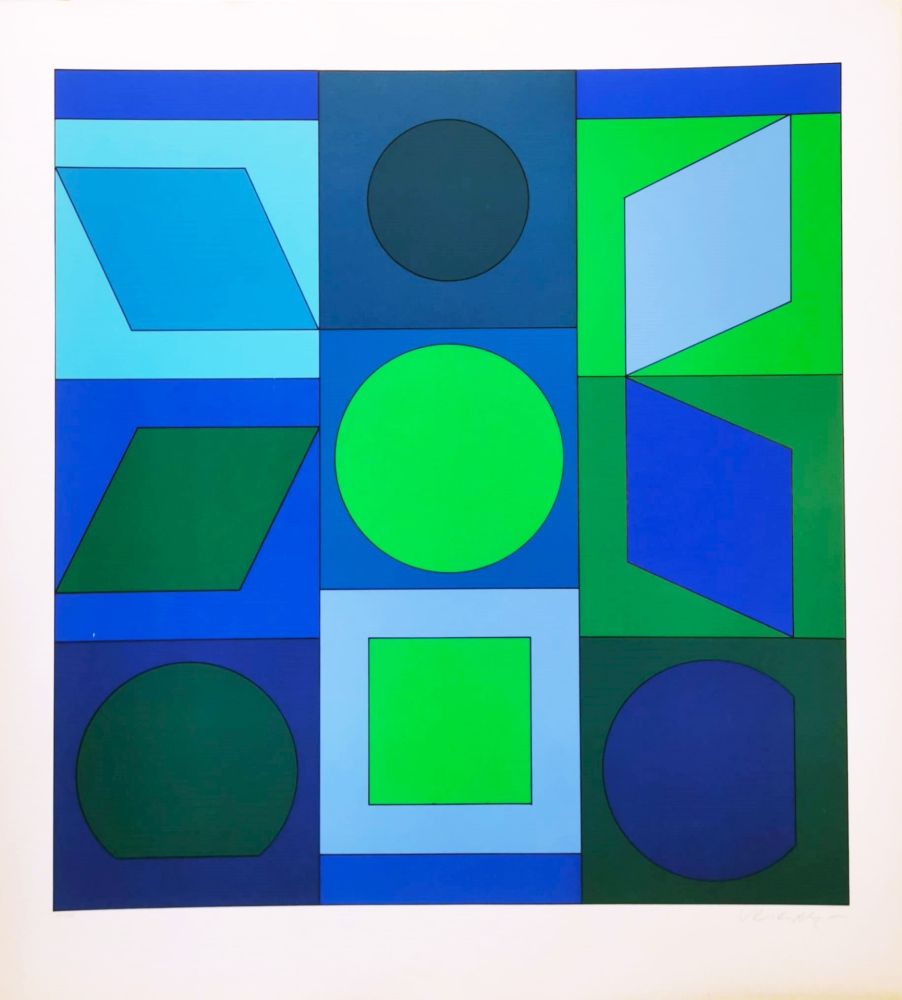 Sérigraphie Vasarely - Zaphir 