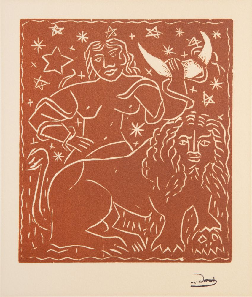 Gravure Sur Bois Derain - Zodiac